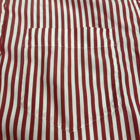 Vintage Ralph Lauren Women's Red/White Striped Shirt size 6 - Picture 9 of 11